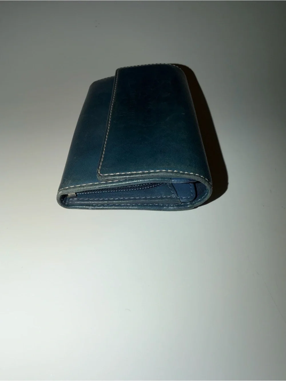 Coach Dark Teal Leather Case Style Wallet